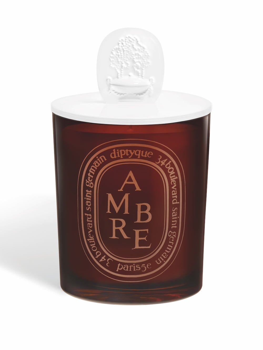Diptyque, couverche de bougie blasonné
