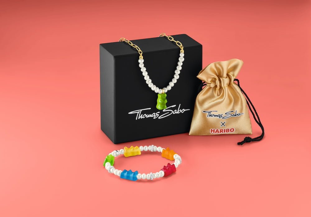Thomas Sabo x Haribo, des bijoux  dans des pochons or
