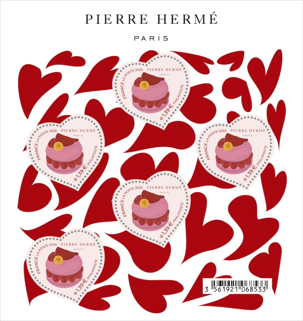 Le timbre Pierre Hermé édité par La Poste