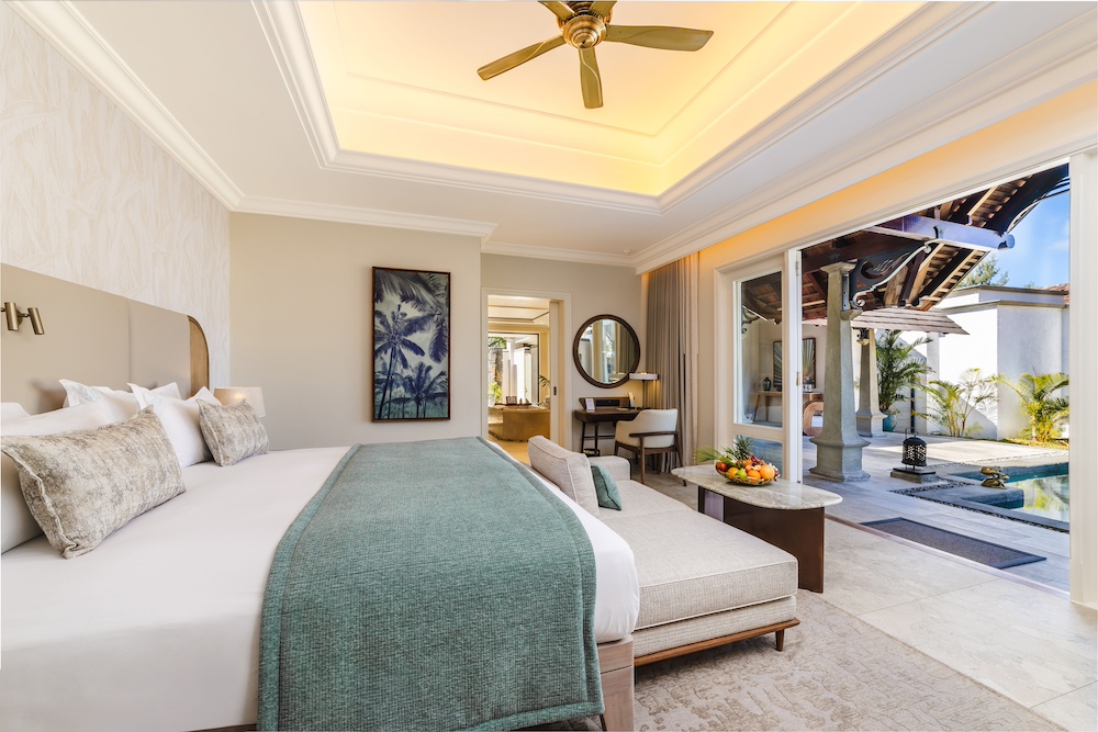 Île Maurice, aux villas du Maradiva. Villas avec piscine
