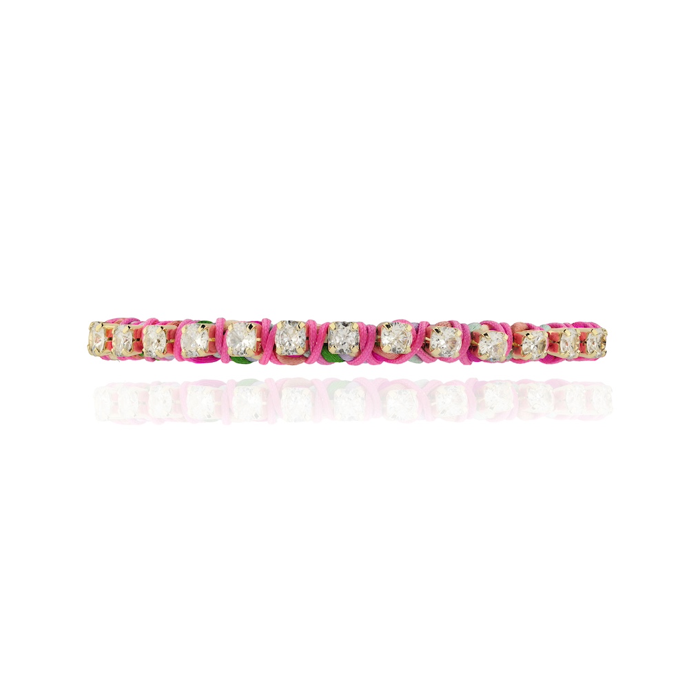 Diamants sur canapé rose