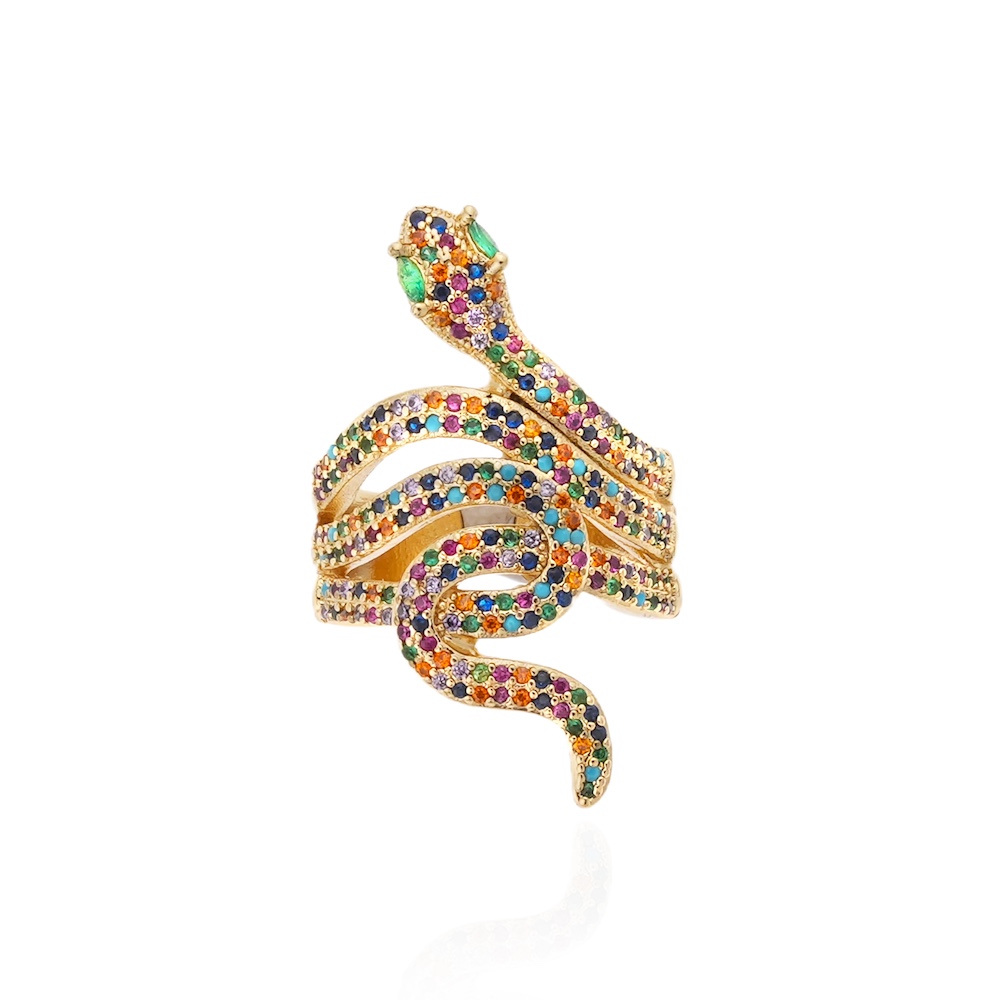 Un des bijoux les plus spectaculaires, le bracelet manchette en forme de serpent