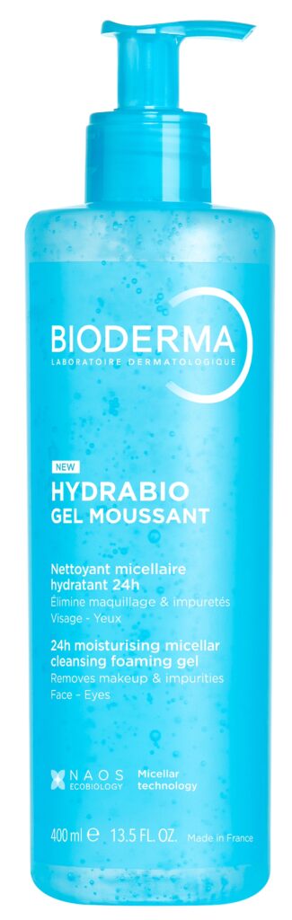 Hydrabio de Bioderma, gel moussant nettoie la peau en profondeur