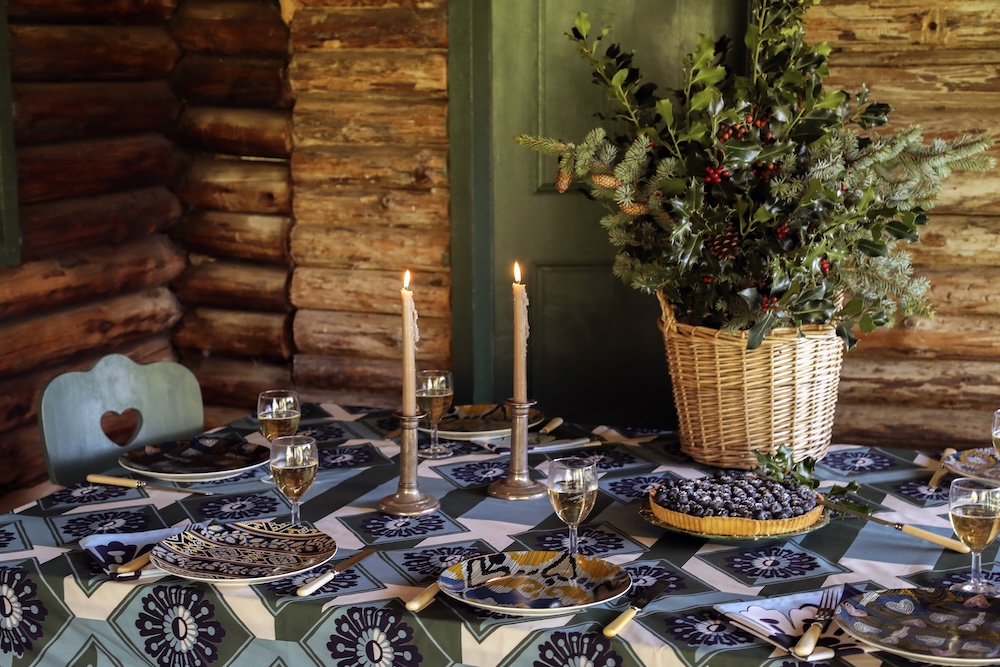 Service de table de Noël singe Fragonard