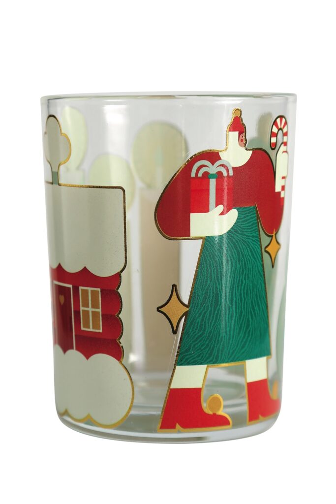 Bougie décorée aux couleurs de la Finlande