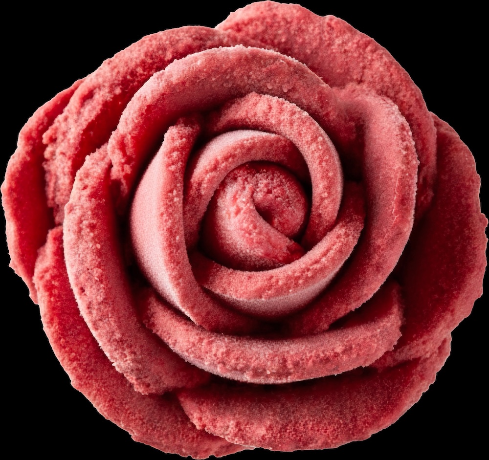 Des crème glacées en forme de rose