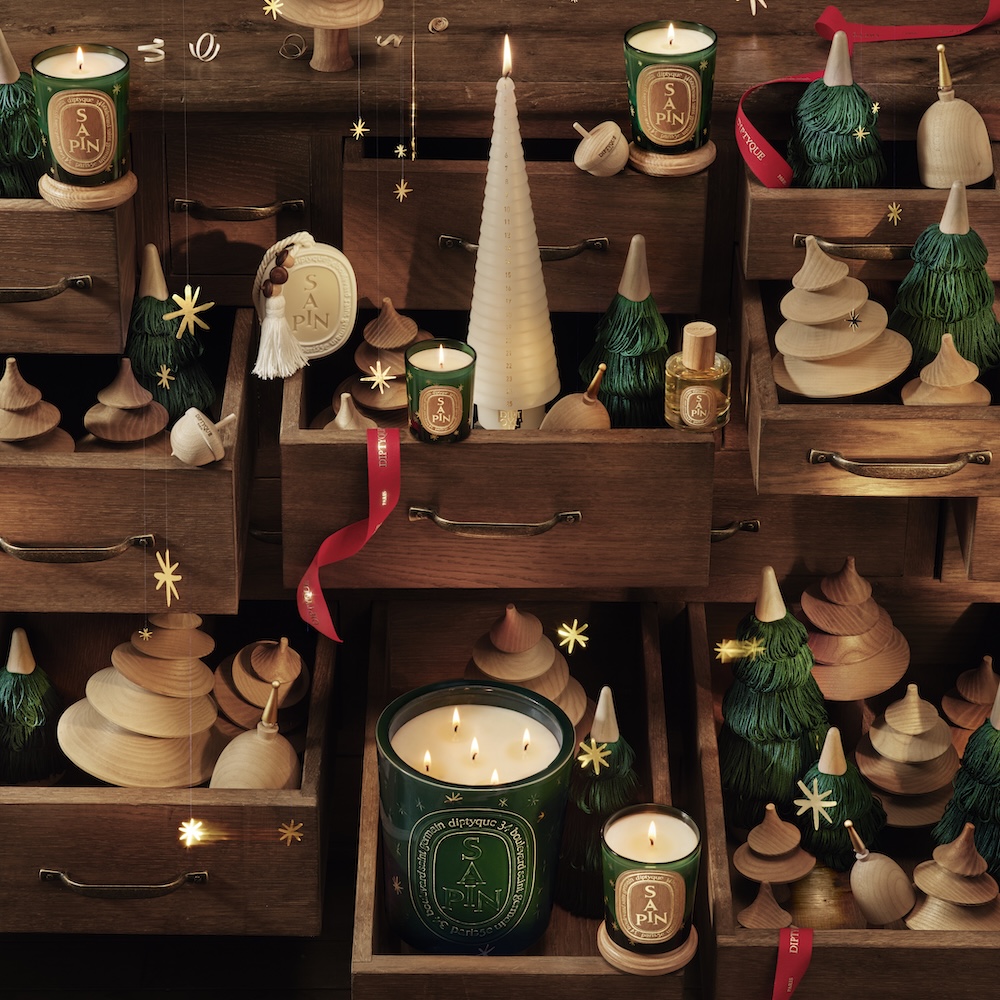Diptyque, une forêt d’objet en bois tourné