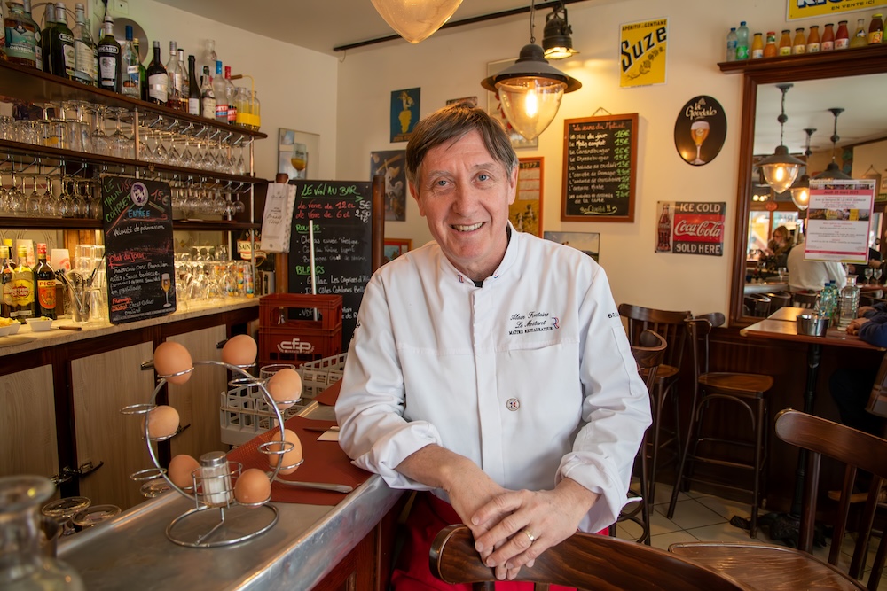 Alain Fontaine, chef et propriétaire du restaurant Le Mesturet à Paris
