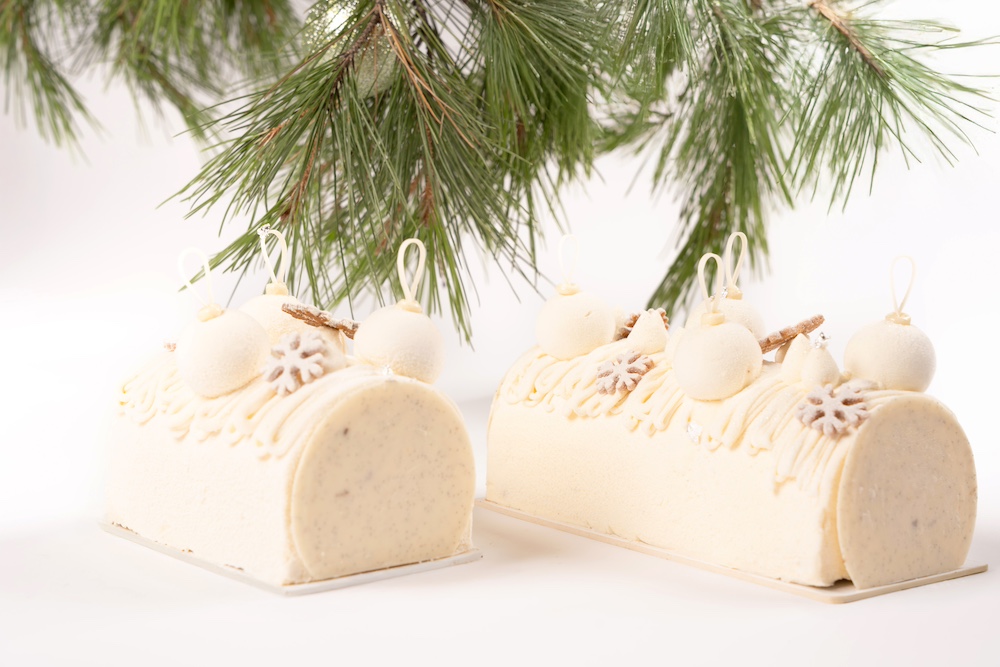 Bûche vanille caramel Robuchon Monaco