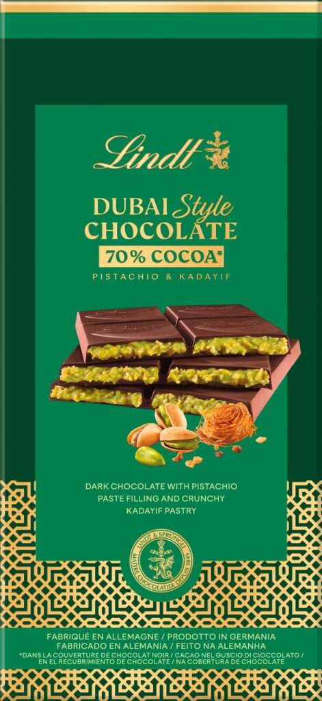 Lindt la tablette chocolat Dubaï à 70%