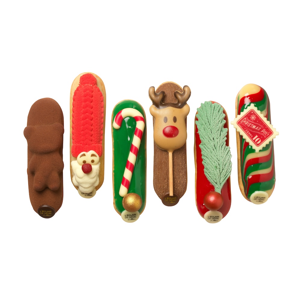 Une boîte d’éclairs décorés de Christophe Adam pour l’Eclair de Génie