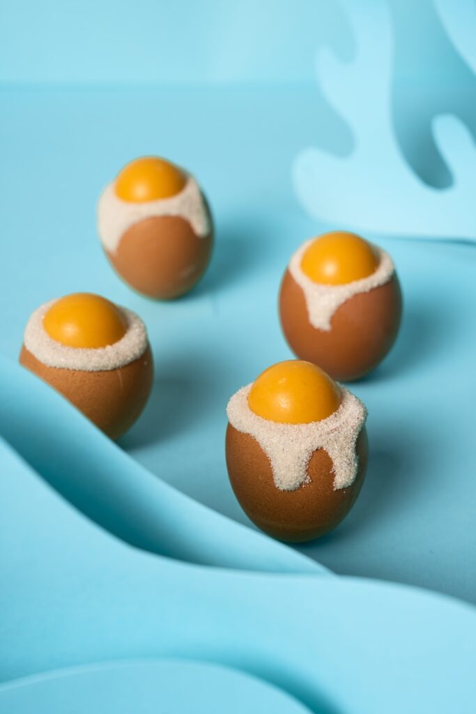 Les œufs coque en trompe l’œil de Méert
