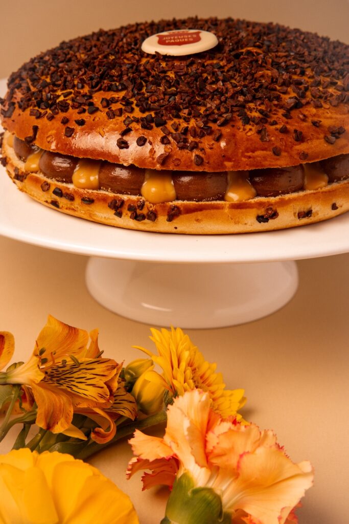 La tarte tropézienne version brioche de Pâque